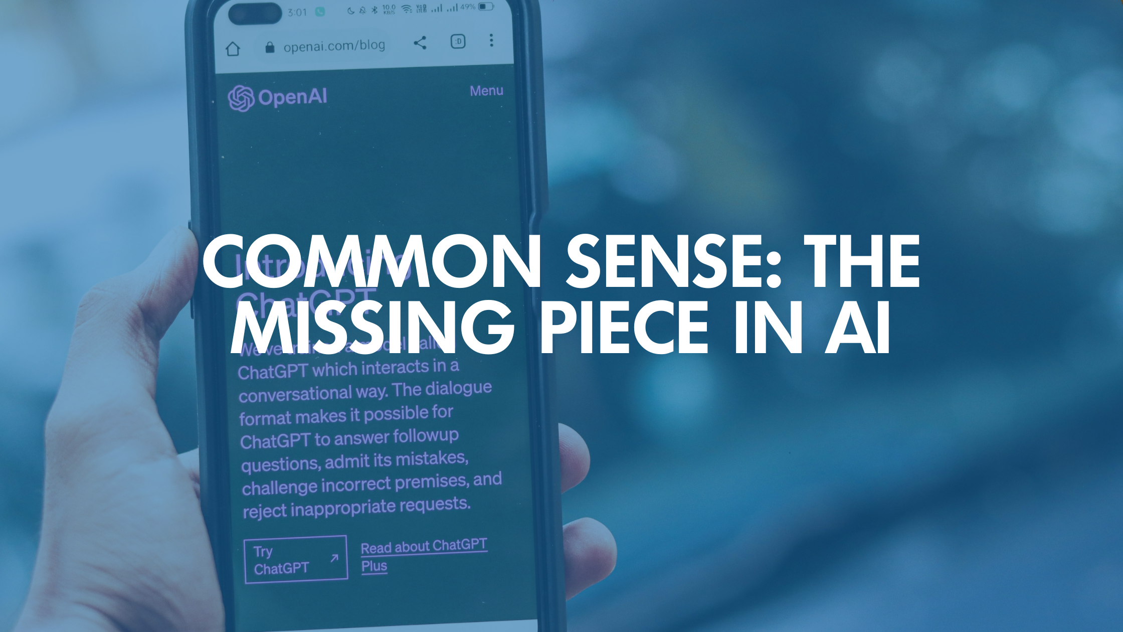 Common Sense: The Missing Piece in AI