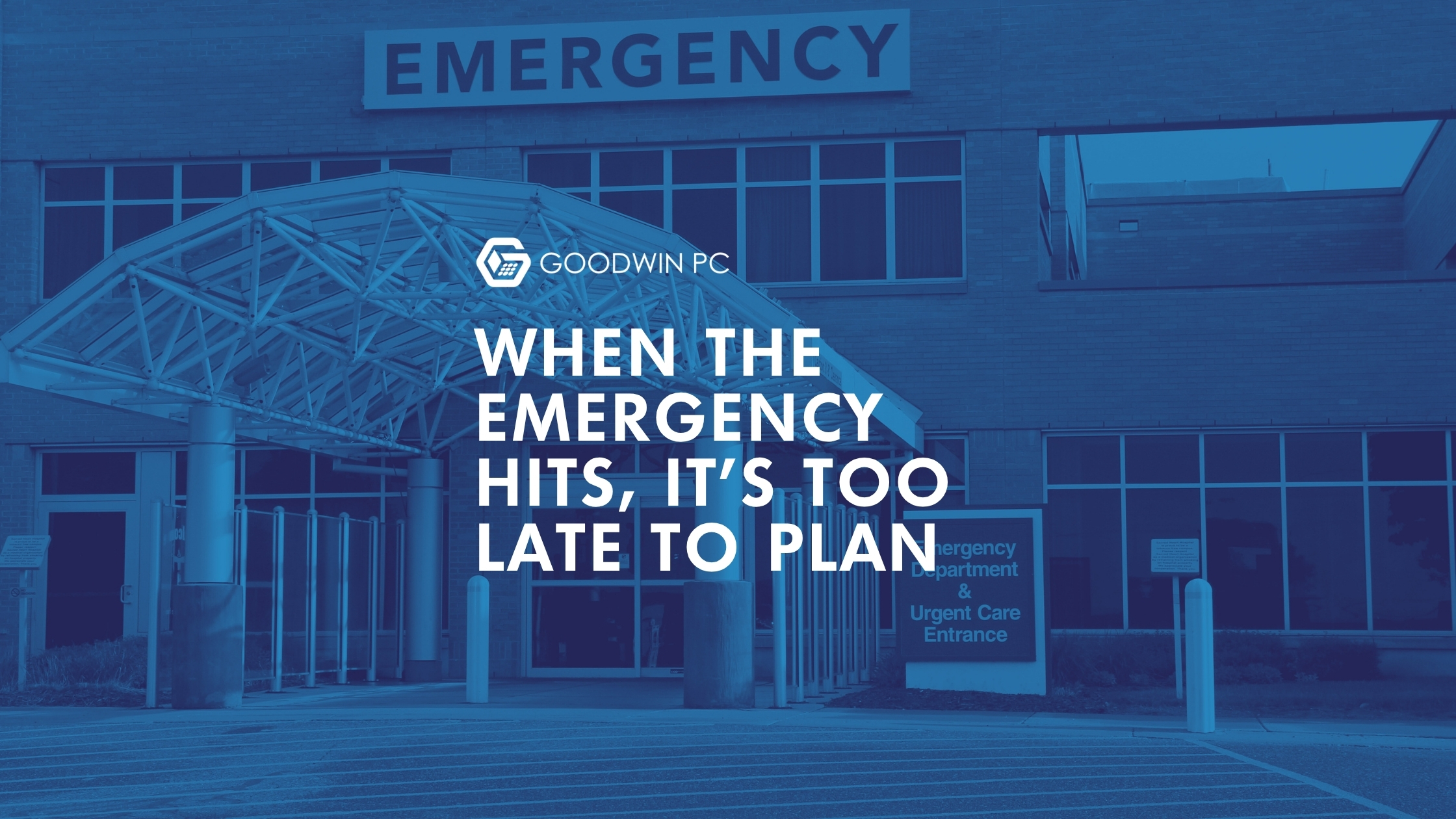 When the Emergency Hits, It's Too Late to Plan